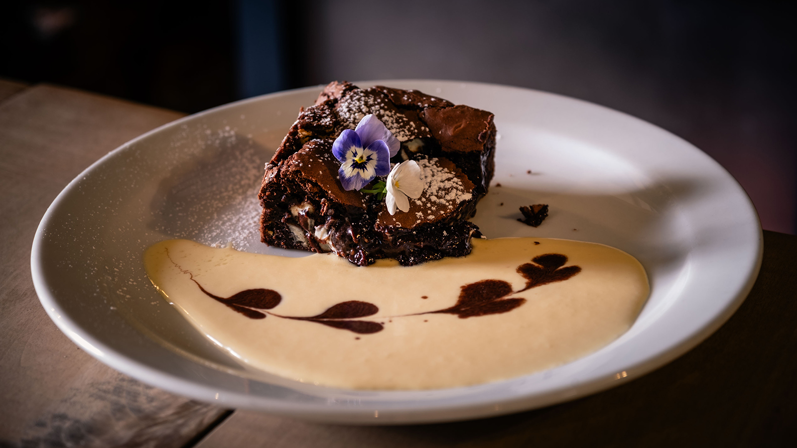 Brownie dessert at The Shepherds Inn